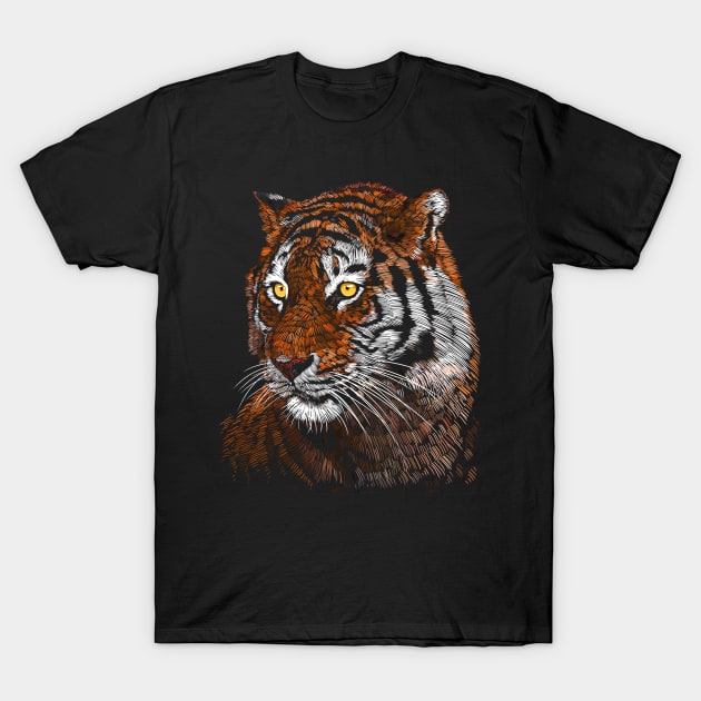 Sketch Tiger style T-Shirt by albertocubatas